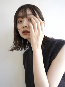 オルセン(OLSEN) ぱつっと/フェイスレイヤー/切りっぱなし/前髪あり/ブラウン