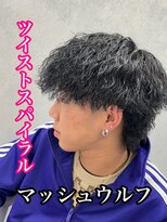 ルースト 心斎橋店(ROOST) MEN’S HAIR/サーフカール/刈り上げセンターパート/心斎橋
