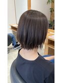 オリーブグレージュでオレンジ味を消したカラー