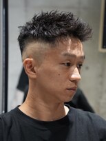 メッツ 原宿(METS)&nbsp;MEN'S/ツイストピンパーマ×アップバング/短髪