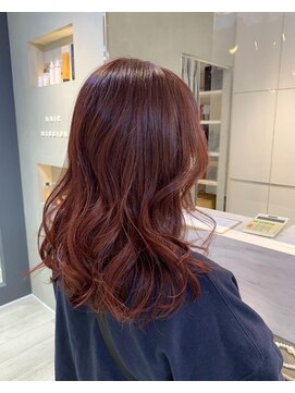 ヘアー ミッション 心斎橋店(hair Mission) ワインレッド×ブラウン