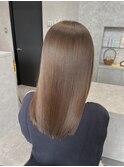 髪質改善カラー艶ベージュ/赤み消しベージュ