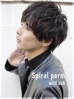 クーエフー(coo et fuu)&nbsp;20代30代メンズスパイラルパーマワイルドオシャレ感アッシュ