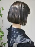 大人ボブ／丸みショート／イメチェン／30代40代50代／艶感