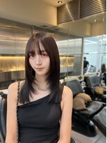 フィル 横浜(fil)&nbsp;パープルミディ切りっぱなし_前髪マチルダボブピンクベージュ