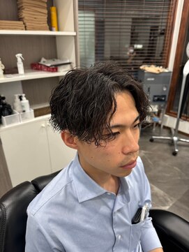 エイト(AITE) 波巻きウルフマッシュパーマ<理容室>メンズ/川口/鳩ヶ谷16