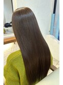 美髪ロング×透明感ベージュ