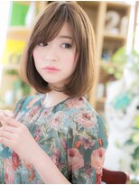カバーヘア イヴ 戸頭店(COVER HAIR EVE)&nbsp;大人かわいい斜めバングくすみカラー小顔ロブc5戸頭20代30代40代