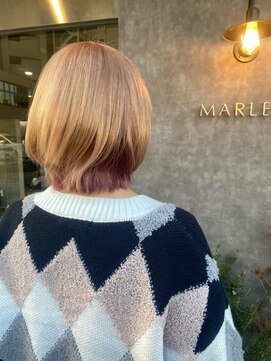 マーレ(MARLE./) バターブロンド×レッドパープルインナー