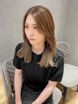 ジルバイジアン(JILL by GIEN) オレンジ×ミルクティーベージュグラデーション 梶屋