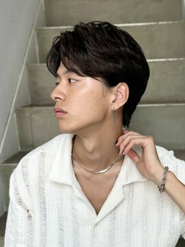 クロト(Clotho) センターパート/波巻きツイストスパイラルメンズカットパーマ