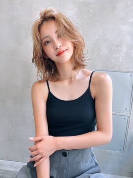 エース (ACE) ACE横浜　ミルクティーベージュ×ニュアンスレイヤーボブ