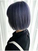 【feliceMICHI石井 あすか】 ショートヘア ネイビーブルー 艶感