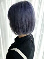 ヘアーアンドスパ フェリーチェ ミチ 野田屋町店(HAIR&SPA felice MICHI) 【feliceMICHI石井 あすか】 ショートヘア ネイビーブルー 艶感