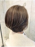 大人のハイライトでクリームベージュ!福岡脱白髪染め