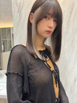 ロンド レア 天神大名店(Lond Le’a)&nbsp;ダブルカラー/インナーカラー/イヤリングカラー/黒髪/ボブルフ