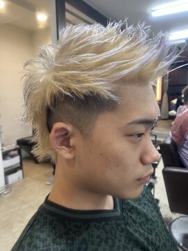 リレーションメンズヘアー(RELATION MEN'S HAIR) ツーブロックメンズパーマダークアッシュ韓国マッシュマンバン