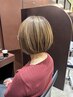 ［相馬限定］明るい白髪染めリタッチ　育てるハイライト+カット　￥12650
