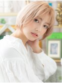 ハイトーンカラー韓国風小顔マッシュウルフh3戸頭20代30代40代
