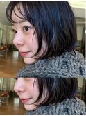 ★ニュアンスパーマ 黒髪ボブ パーマボブ 銀座 20代30代40代