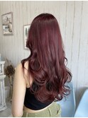 ダブルカラー◇黒染めからのカシスカラー