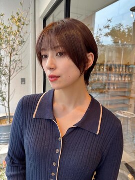 ブローチェアヴェダ ナチュラルショート［郡山美容室、ショートボブ、前髪］