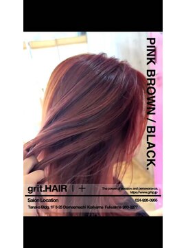グリット ヘアープラス(grit.HAIR|+) 【grit.】ピンクブラウン × ローライト