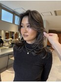 グレージュハイライト外国人風ハイライト