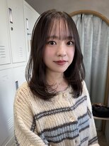 ロンドアジュール 横浜(Lond azur) 韓国顔周り/バタフライカット/ミディアムレイヤーカット/横浜