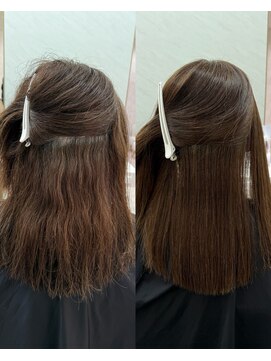 シンシア 銀座(sinsia) 約1年ぶりの酸性ストレートも自然な仕上がりに[30代40代]