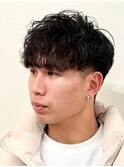 好印象◎社会人向けマッシュパーマ×ツーブロック