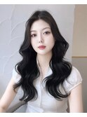 前髪カット/ヘアセット/レイヤーカット/韓国ヘア/透明感カラー