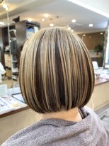 ビーワンヘアー 藤井寺 土師ノ里(B1hair)&nbsp;アンブレラカラー/デザインカラー/ミニボブ