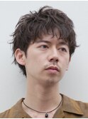 天神大名メンズパーマツイストスパイラルパーマフリンジカット