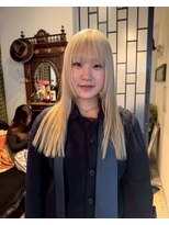 グッドフェローズ キタホリエ(GoodFellas kitahorie)&nbsp;透明感溢れるハイトーンストレートレイヤーブリーチ透明感カラー