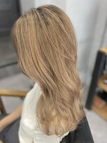 ウェイビー 桜木町店(WAVY) ミディアムロブミルクティーベージュ