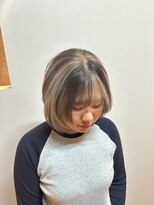 ノーヴァ バイ ボナ 前橋店(nova by bona) 【インナーカラー】小顔魅せストレートボブスタイル