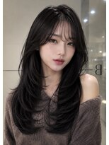 ベル 新宿(Belle)&nbsp;韓国ヘア　レイヤーカット　ハッシュカット　シースルーバング