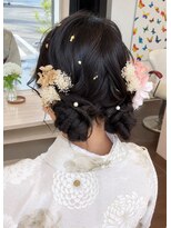 アース 会津若松店(HAIR&MAKE EARTH)&nbsp;振袖に似合う華やかシニヨンアレンジ