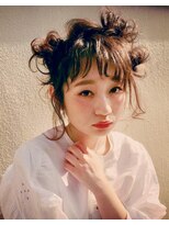 ヘアーウーノイルヴェント(HAIR UNO ilvento) お団子を崩したアレンジ【HAIR UNO 水戸】