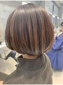エアリーボブ、フレンチボブ、大人かわいい、ハイライト