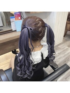 ヘアセット アリエス 新宿駅前店(aries) 髪リボンツインテール