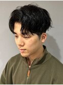 【ビジネスマンにも◎】パーマ×ツーブロックスタイル