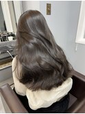 ミニウルフチェリーブラウンホワイトグレージュフェザーパーマ