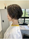 ガーリーなショートパーマヘア