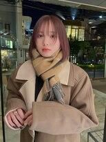 ルル 表参道(lulu.)&nbsp;切りっぱなしボブ ピンクブラウン ボブウルフ ミニボブ【Riku