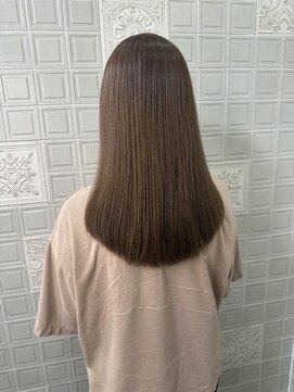 トリエラ 池袋(TRIELA) アッシュオリーブベージュｘストレート重めストレート