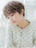ベージュカラー韓国風マッシュショートTb8上尾20代30代40代