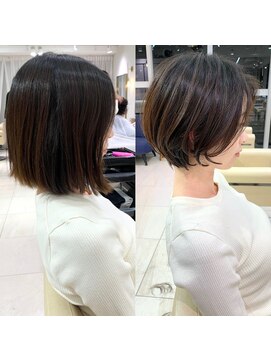 アンド ストーリーズ(&STORIES) ショートボブ髪型20代30代前髪あり前髪なし面長丸顔【荒牧】AY