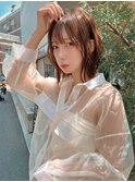 【kate 大宮】オリーブベージュ×切りっぱなしボブ